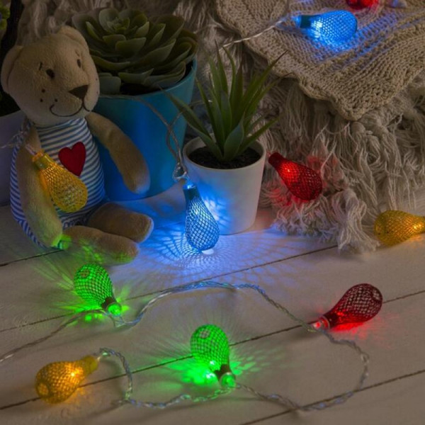 Гирлянда электрич. LED Нить с насадками Фонарик сетка 4 м, ПВХ, 220V, 20 LED, мульти Гирлянда электрич. LED Нить с насадками Фонарик сетка 4 м, ПВХ, 220V, 20 LED, мульти