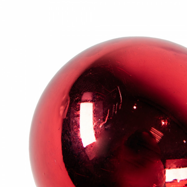 Шар елочный новогодний Gloss d8 см., пласт., серебристый