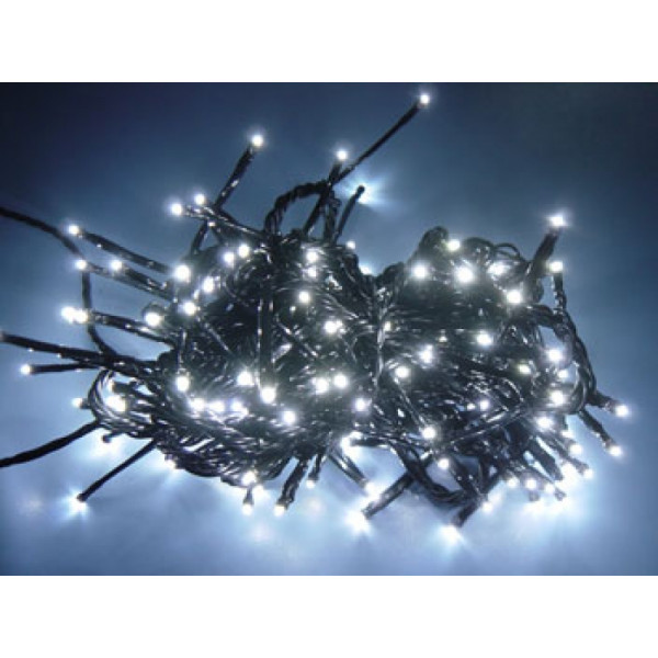 Гирлянда электрич. LED Твинкл Лайт 10 м, ПВХ, 220V, 80 LED, 8 реж. динам., т.-зеленый, тепл. белый