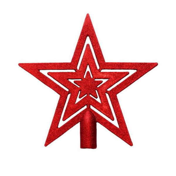 Верхушка елочная Красная звезда 20*19,2 см, полистирол