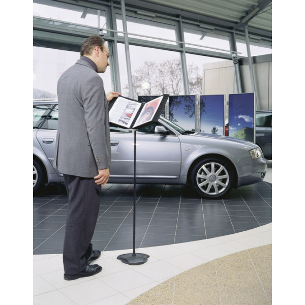 Стойка информац., напольн. Sherpa Display System floor 10 демопанелей, черный