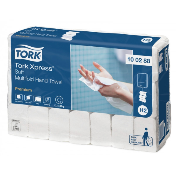 Полотенца бумажные TORK Xpress Multifold Premium листовые мягкие, 2-сл., 110 листов, H2