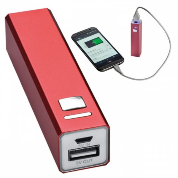 Зарядное устройство аккумулятор Power Bank Port Hope 2200, карт. упак., красный