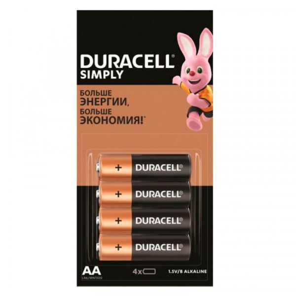 бат_гальв. эл-т щел. алкал. 1,5 V LR6/HBDC AA DURACELL EXTRA LIFE 4шт