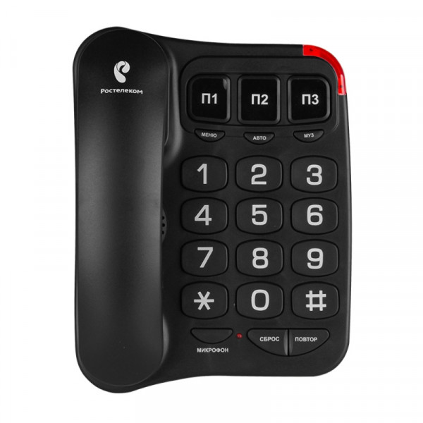 Телефонный аппарат Texet TX-214 черный Телефонный аппарат Texet TX-214 черный