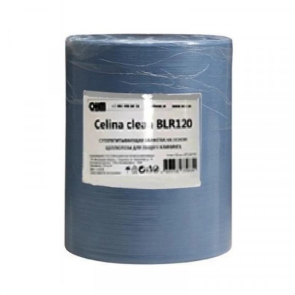 Салфетка из целлюлозы Celina clean, 120г/м2, 31*32см, 475шт/рул, голубой Салфетка из целлюлозы Celina clean, 120г/м2, 31*32см, 475шт/рул, голубой