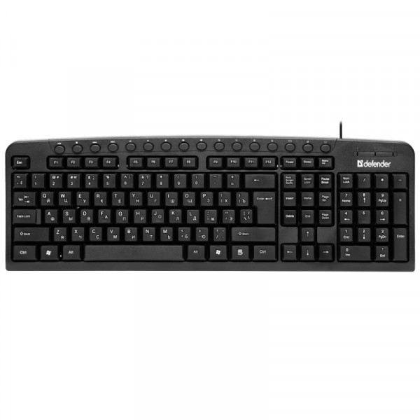 комп. клавиатура Defender Focus HB-470 RU, черная комп. клавиатура Defender Focus HB-470 RU, черная
