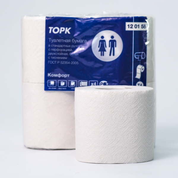 Бумага туалетная  TORK Advanced T4, 4 рул, 23м, 2-сл.