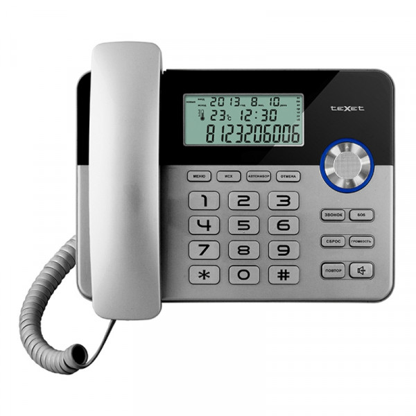 Телефонный аппарат Texet TX-259, black/silver Телефонный аппарат Texet TX-259, black/silver