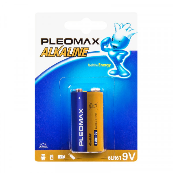 бат_гальв. эл-т щел. алкал. 9 V 6LR61 1 шт. Pleomax Samsung крона