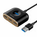 комп. хаб Hub Baseus Square Round 4 in 1 USB HUB Adapter USB3.0 TO USB3.0*1+USB2.0*3 1m Black CAHUB-AY01