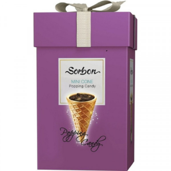 Конфеты Sorbon. Сиреневый 200 гр., хрустящий мини-рожок стреляющая карамель