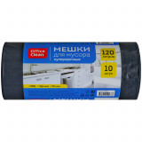 Мешки для мусора 120л OfficeClean ПВД, 55мкм, суперпрочные, 10шт/рул., цв.черный Мешки для мусора 120л OfficeClean ПВД, 55мкм, суперпрочные, 10шт/рул., цв.черный