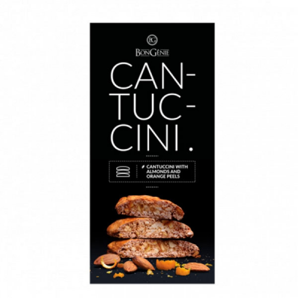Печенье Bongenie. Cantuccini 180 гр., с миндалем и апельсиновыми корочками