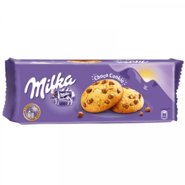 Печенье Milka 168 гр., с кусочками молочного шоколада 