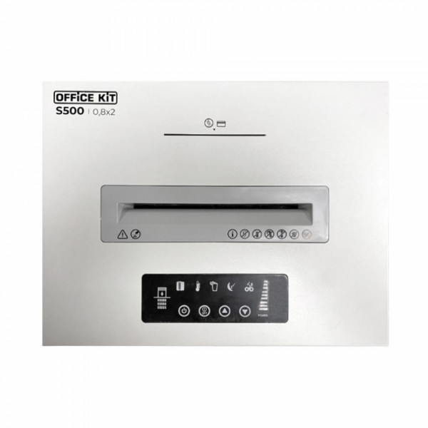 Уничтожитель Office Kit S500 P-7, 0.8x2мм, 5-7 листов, 50 литров, раб.цикл 30 мин 