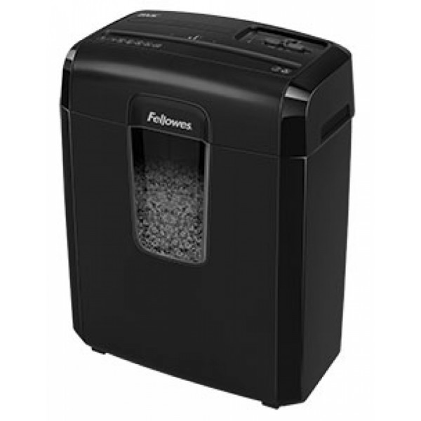 уничтожитель Fellowes® PowerShred® 8MC, DIN P-4/P-5, 3х10мм, 8лст., 14лтр.,уничт.: скобы, пл.карты