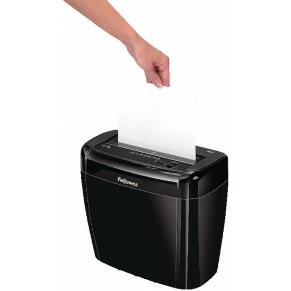 уничтожитель Fellowes® Powershred® 36C DIN P-4, 4х40 мм, 6 лст, 12 лтр., SafetyLock, скобы/скрепки/пл.карты