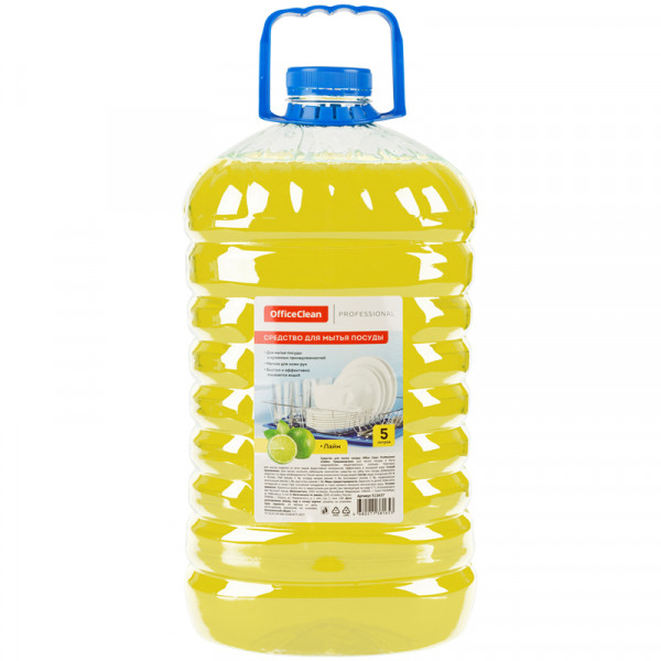 Средство для мытья посуды OfficeClean ЛАЙМ, ПЭТ, 5л., арт.322637