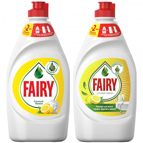 Средство для мытья посуды Fairy Сочный Лимон, 450мл.