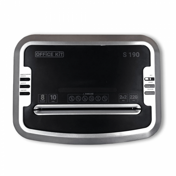 Уничтожитель Office Kit S190 2x2 P-6, 2х2 мм, 7 лист., 20литров