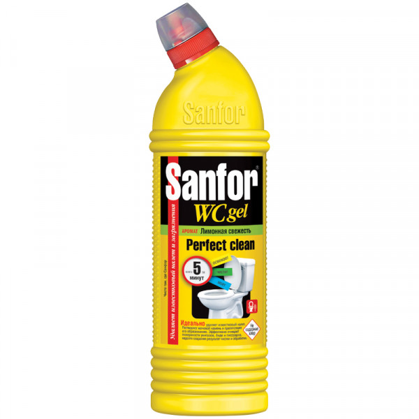 Средство чистящее для сантехники Sanfor WC Lemon Fresh, гель, 750мл., арт.1550