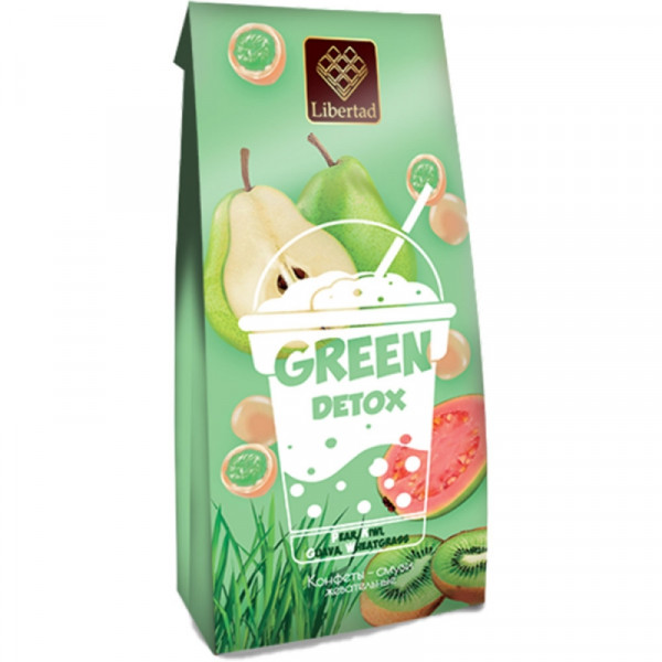 Конфеты жевательные Libertad. Green Detox 75 г., в белом шоколаде Конфеты жевательные Libertad. Green Detox 75 г., в белом шоколаде