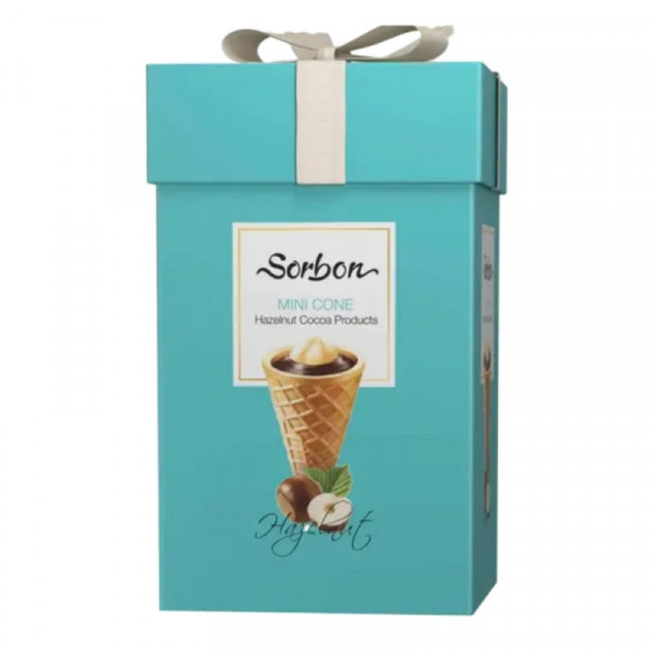 Конфеты Sorbon. Тиффани 200 гр., хрустящий мини-рожок фундук и воздушные зерна