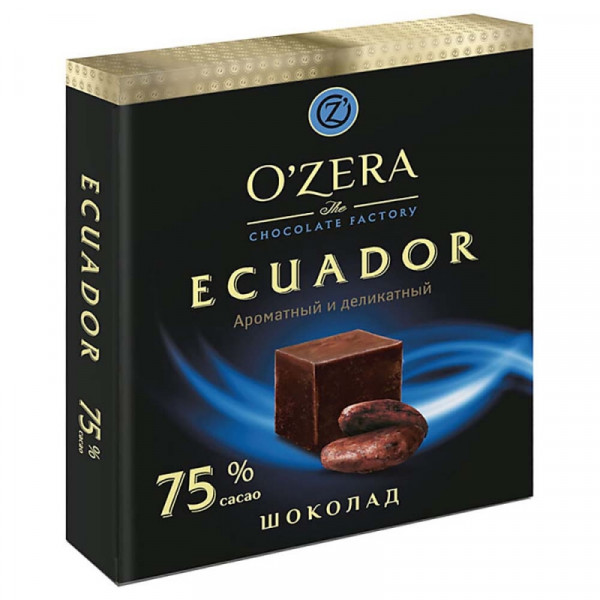 Шоколад горький O`Zera Ecuador 90 г, 75 Шоколад горький O`Zera Ecuador 90 г, 75