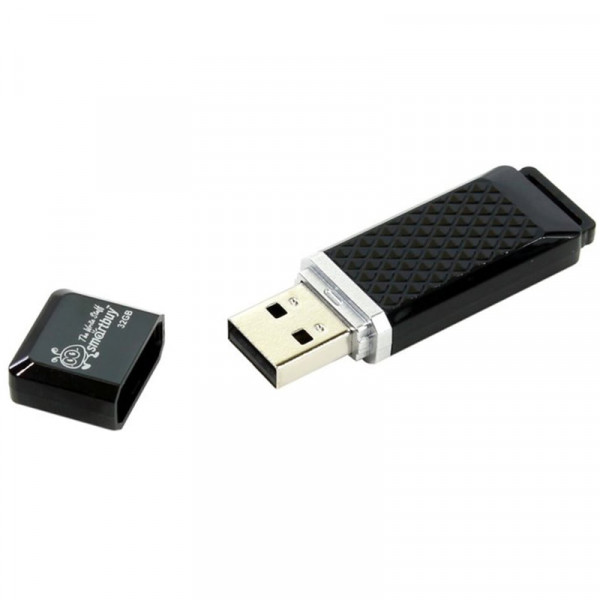 Память Smart Buy Quartz 32GB, USB 2.0 Flash Drive, черный SB32GBQZ-K