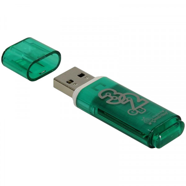 Память Smart Buy Glossy 32GB, USB 2.0 Flash Drive, зеленый SB32GBGS-G