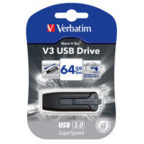 Карта памяти USB Flash 3.2 64 Gb V3 Store 'N' Go пласт., черный/серый Скорость чтения: до 80 МБ/с