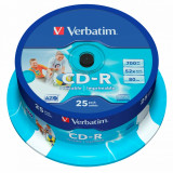 диск CD-R  25 шт/кругл. бокс 700 Мб AZO Printable Verbatim Область печати: 23 - 118mm