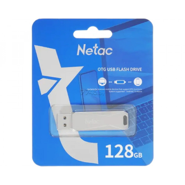 Флеш-накопитель 128GB USB 3.0+TypeC Netac U782С
