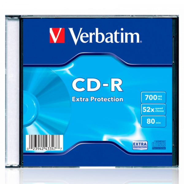 диск CD-R 700 Мб 52х Extra Protection Verbatim Slim