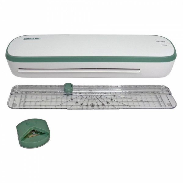 Ламинатор A4 Office Kit L2307R, бело-оранжевый 125мик, 27,8см/мин, резак, линейка
