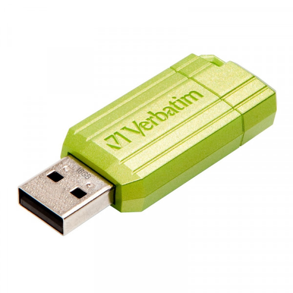 Карта памяти USB Flash 2.0 16 Gb PinStripe пласт., эвкалиптовый зеленый