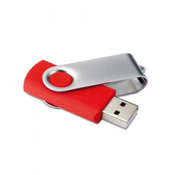 Карта памяти USB Flash 2.0 4 Gb Twister/MO1001a-48 пласт./метал., упак., лаймовый/серебристый