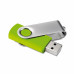 Карта памяти USB Flash 2.0 4 Gb Twister/MO1001a-48 пласт./метал., упак., лаймовый/серебристый
