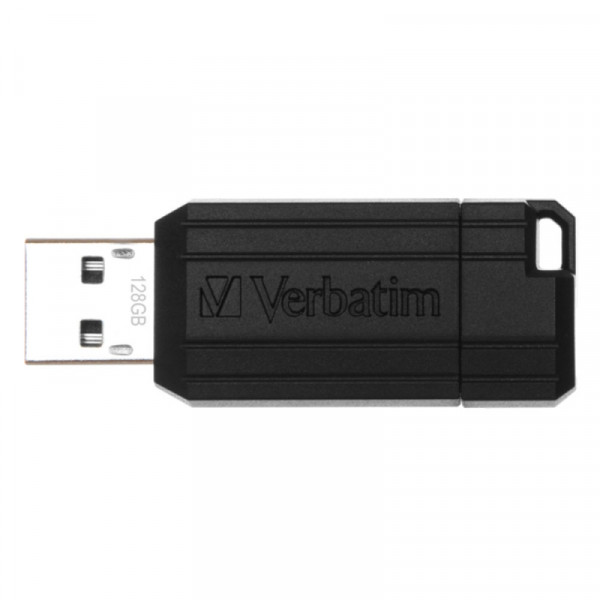 Карта памяти USB Flash 2.0 128 Gb PinStripe пласт., черный