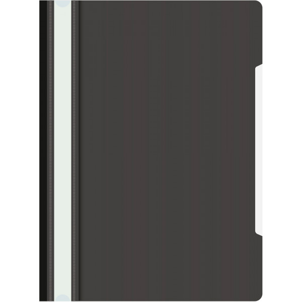 Папка-скоросшиватель Бюрократ -PS20BLCK A4 прозрач.верх.лист пластик черный 0.12/0.16