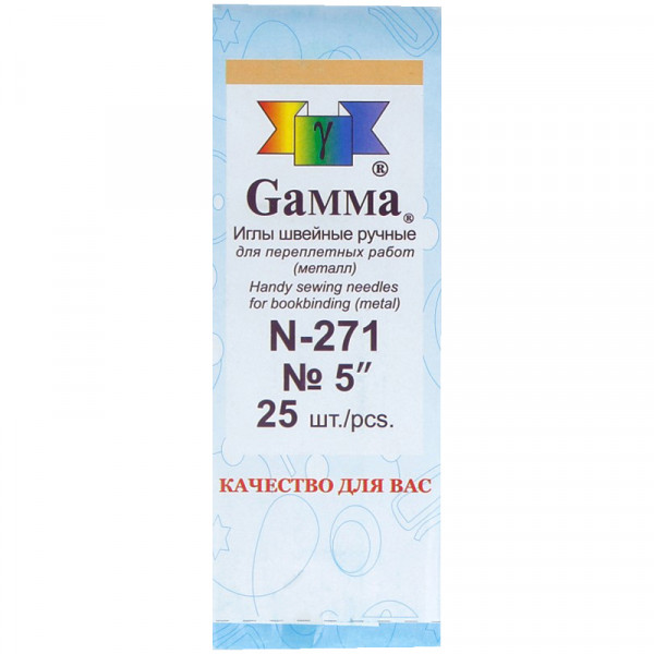Иглы для шитья ручные Gamma N-271, 12см, 25шт. в конверте 3140572052