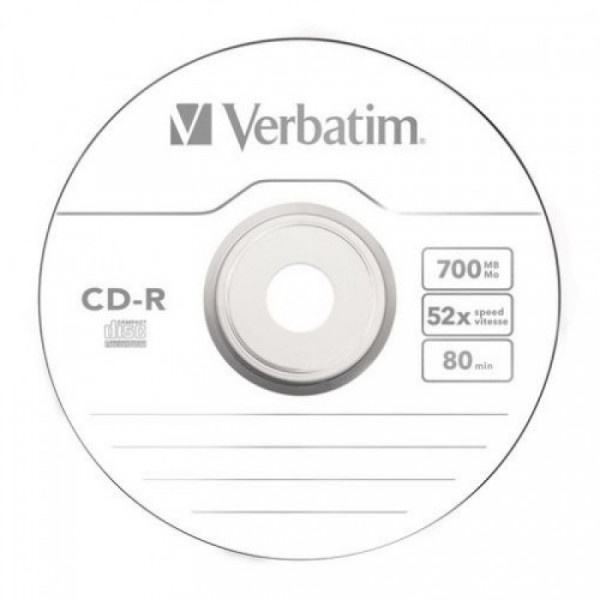 диск CD-R 700 Мб 52х 700 Мб Extra Protection Verbatim бум. конверт. 