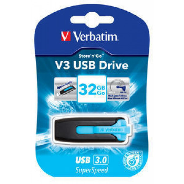 Карта памяти USB Flash 3.2 64 Gb V3 Store 'N' Go пласт., черный/серый Скорость чтения: до 80 МБ/с