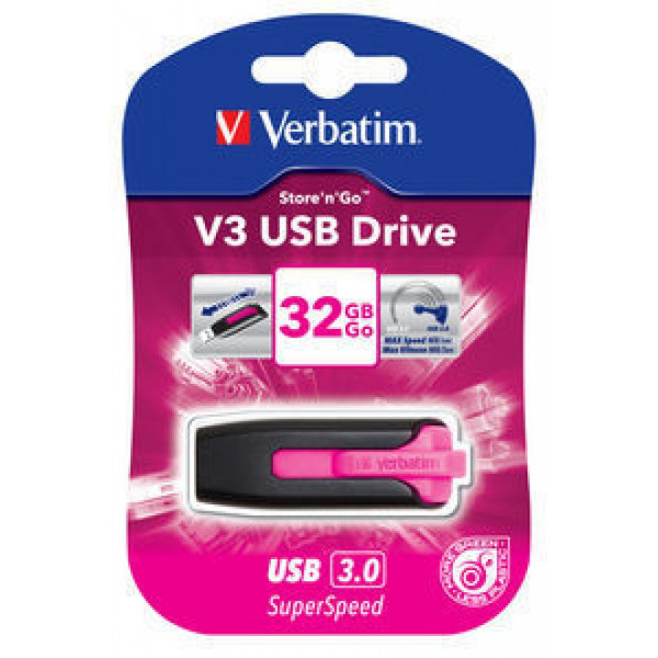 Карта памяти USB Flash 3.2 64 Gb V3 Store 'N' Go пласт., черный/серый Скорость чтения: до 80 МБ/с