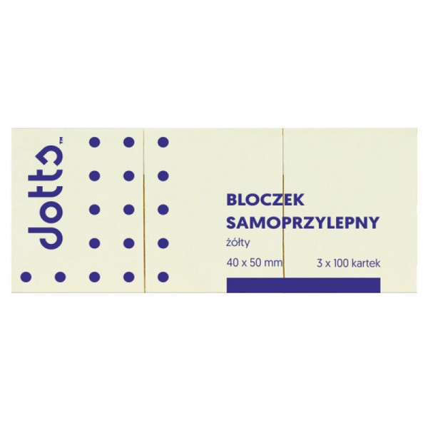 Бумага д/з на кл. осн. 40*50 мм Dotts 100 л*3шт., желтый