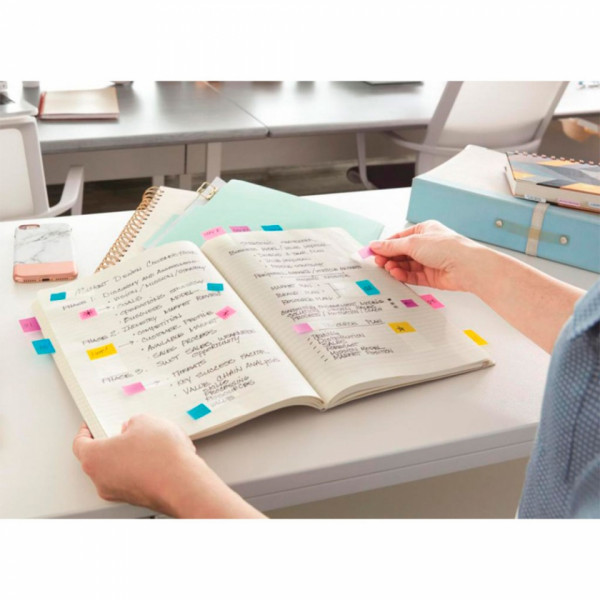 Закладки пласт. Post-it 683-4 11,9*43,1 мм, 4*35 л., ассорти