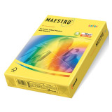 Бумага цветная A4, 80г/м, 500 л. Maestro Color канареечно желтый