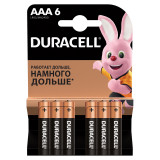 Батарейка Duracell Basic AAA LR03 алкалиновая, 6BL 5000394107472