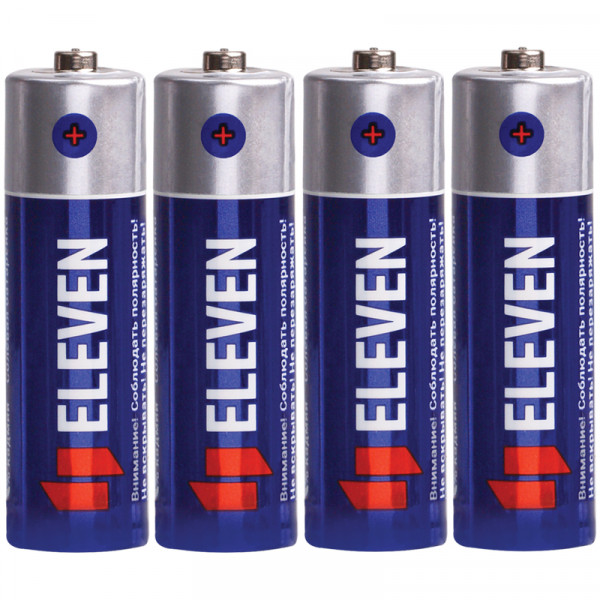 Батарейка Eleven AA R6 солевая, SB4, арт.301740 Батарейка Eleven AA R6 солевая, SB4, арт.301740